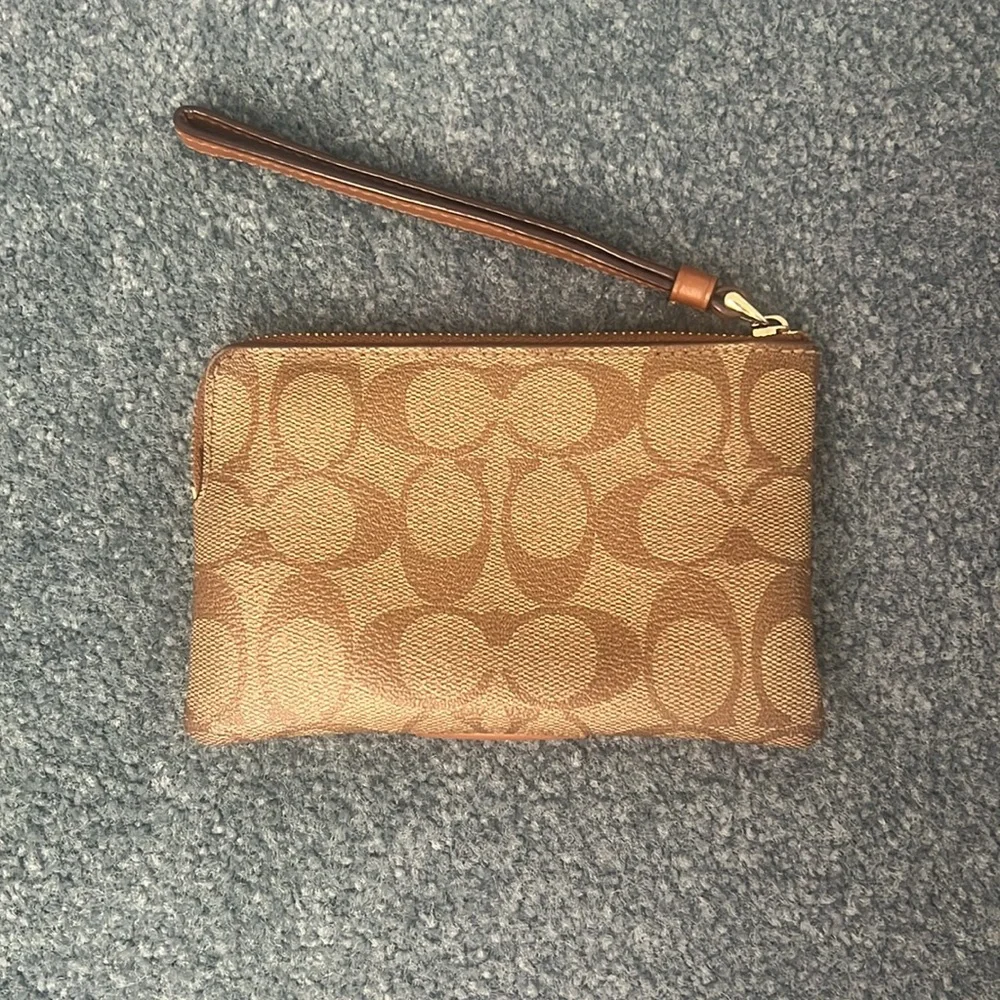 Coach Tan Wristlet Wallet - Picture 2 of 5